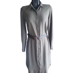 Anthropology Current Air Olive Green Button Front Dress